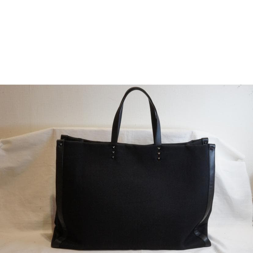 VALENTINO VLTN Multi-Logo Canvas Tote Black VY2B0A34GWU AB Rank 92 [Used] 3