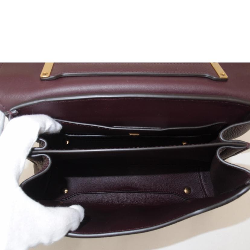 Ferragamo Gancini 2-way Handbag Bordeaux 21 H493 SA Rank 69 [Used] 21 H493 6