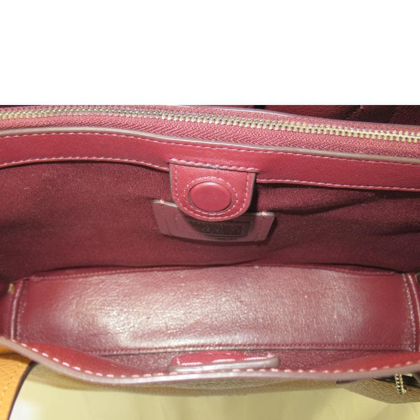 COACH 2-Way Bag Leather CH195 F23** AB Grade 63 7