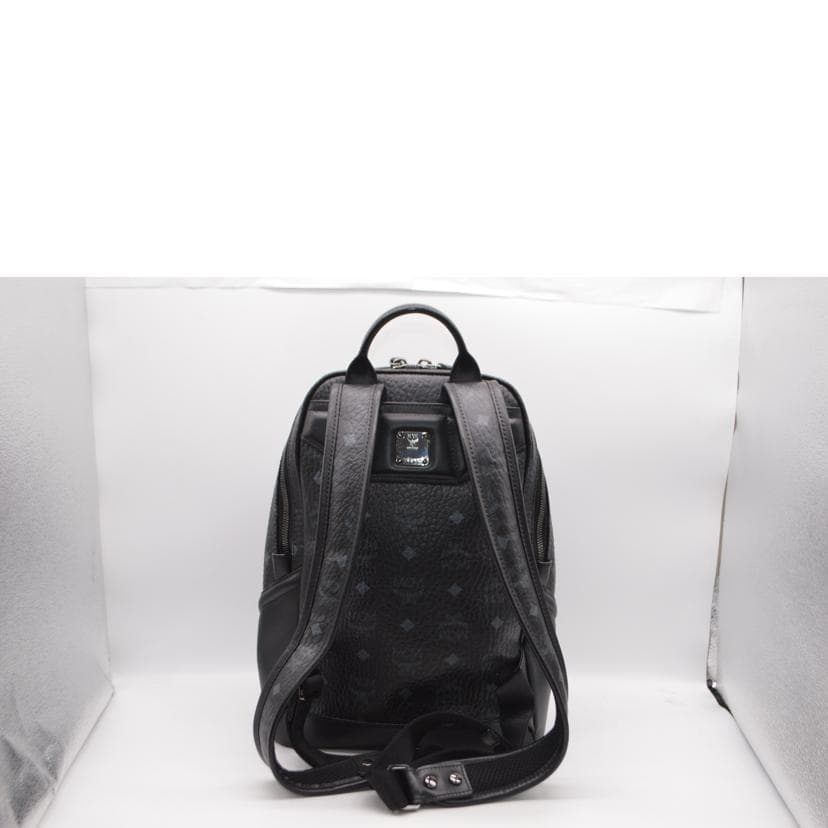 MCM Duke Visetos Leather Backpack Black MMK5ADK05BK001 M87** Rank A 89 [Used] 3