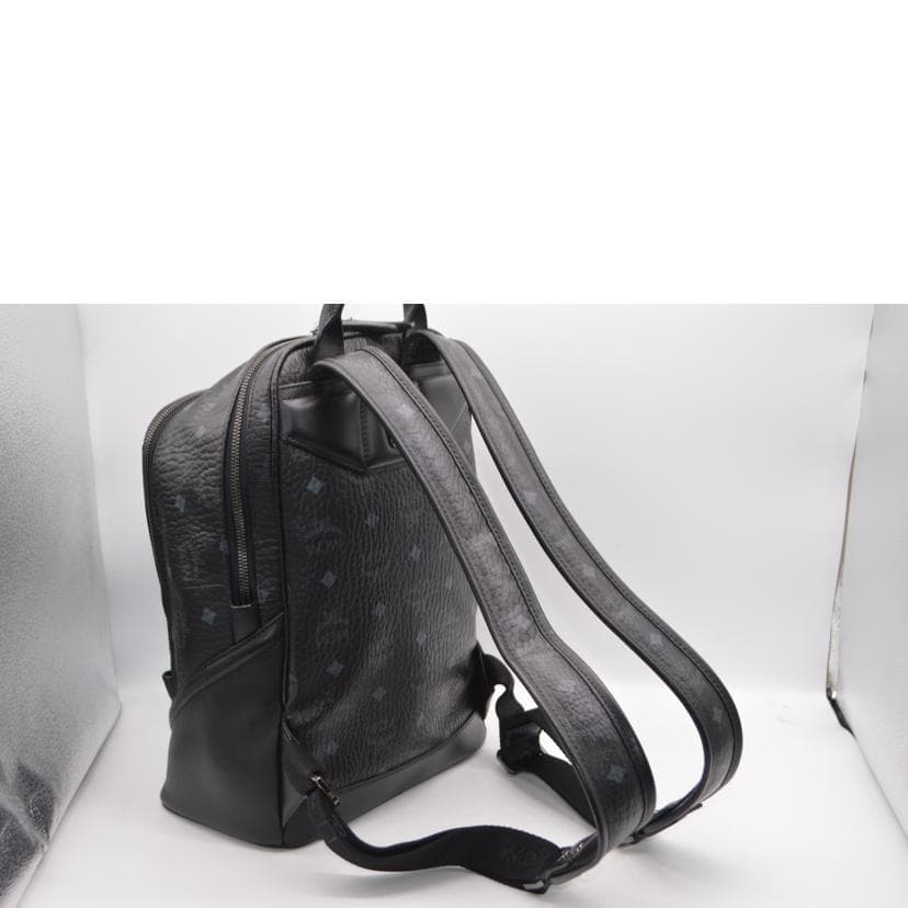 MCM Duke Visetos Leather Backpack Black MMK5ADK05BK001 M87** Rank A 89 [Used] 5