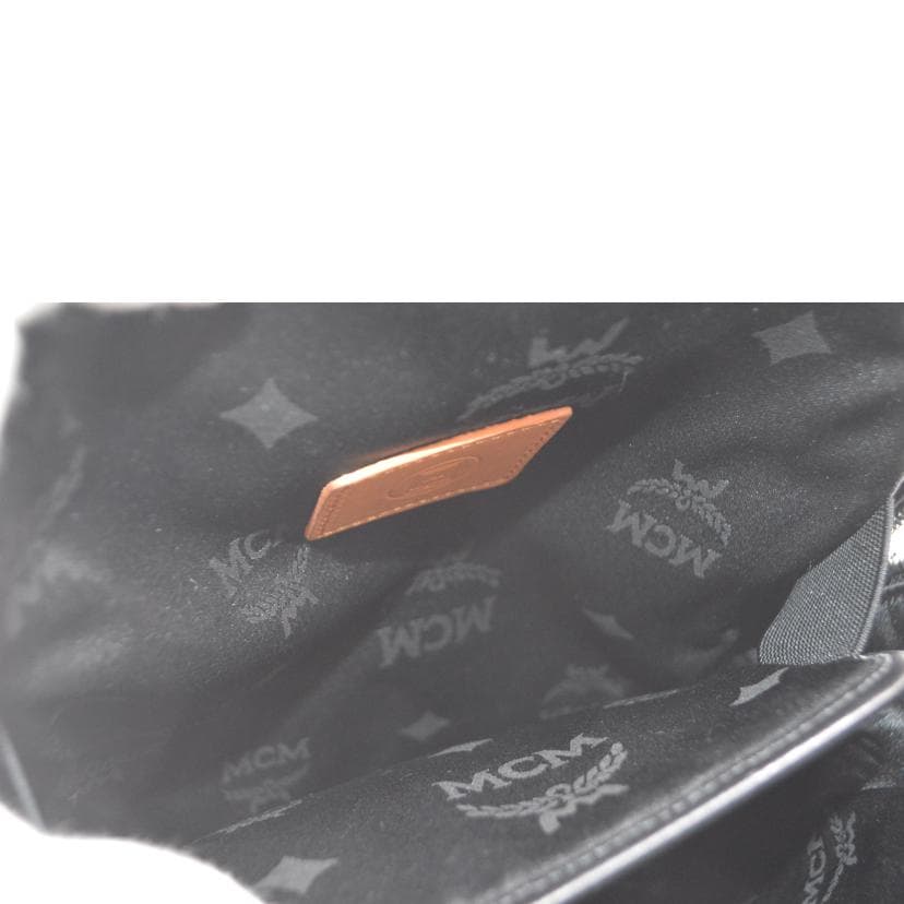 MCM Duke Visetos Leather Backpack Black MMK5ADK05BK001 M87** Rank A 89 [Used] 8