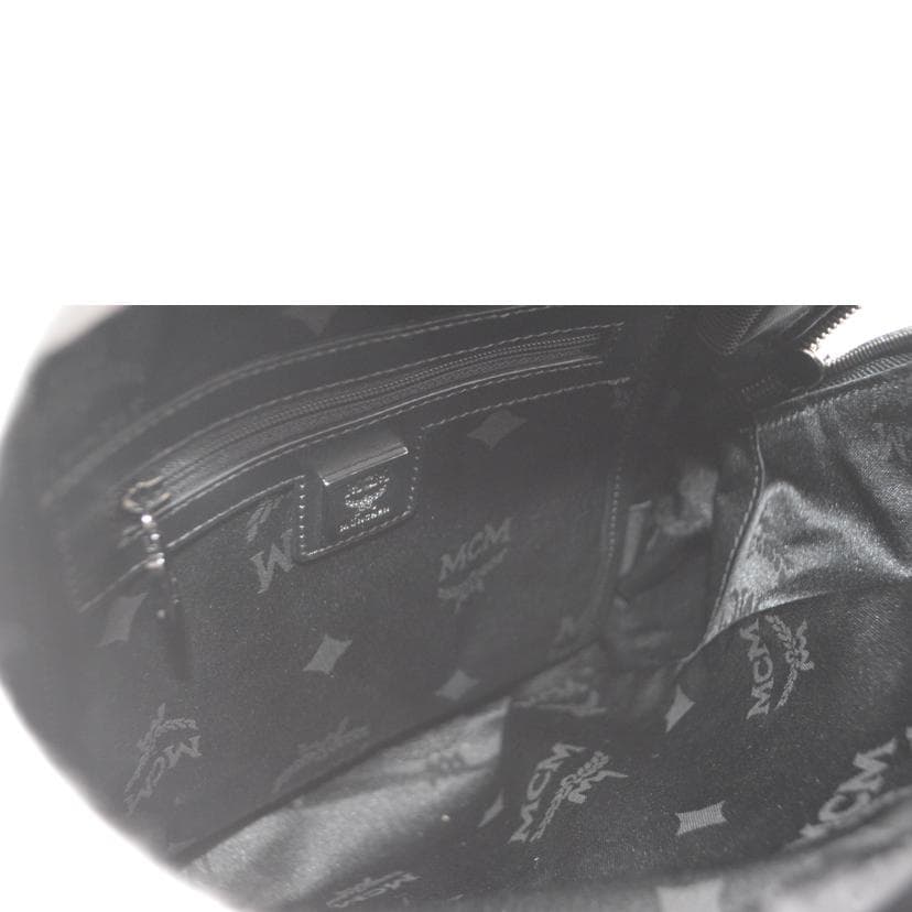 MCM Duke Visetos Leather Backpack Black MMK5ADK05BK001 M87** Rank A 89 [Used] 9