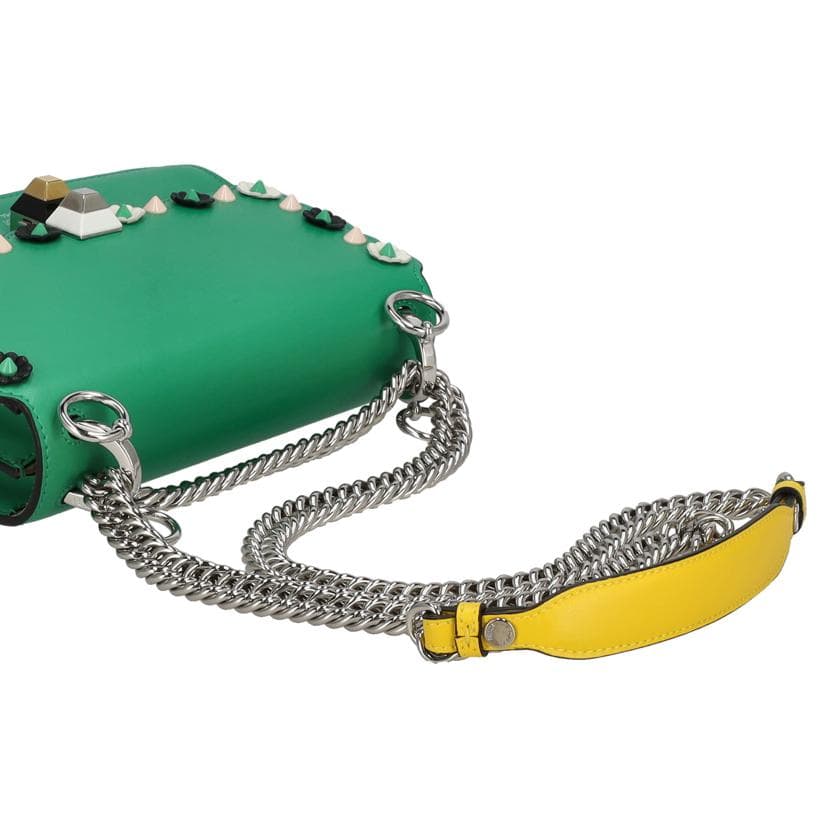 FENDI Kan I Small Chain Shoulder Bag Flower 8M0381 A0ZP Rank A 85 [Used] 8M0381 5