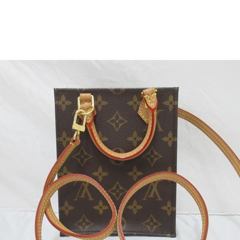 LOUIS VUITTON Louis Vuitton Petite Sac Plat Monogram M81295 SP0*** AB Rank 3