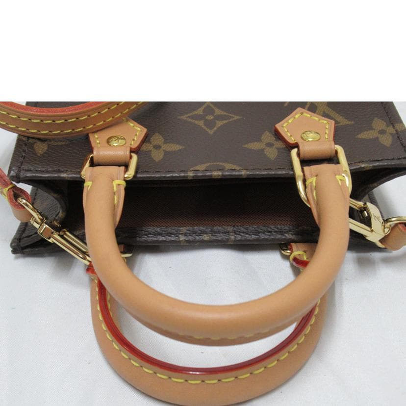 LOUIS VUITTON Louis Vuitton Petite Sac Plat Monogram M81295 SP0*** AB Rank 5