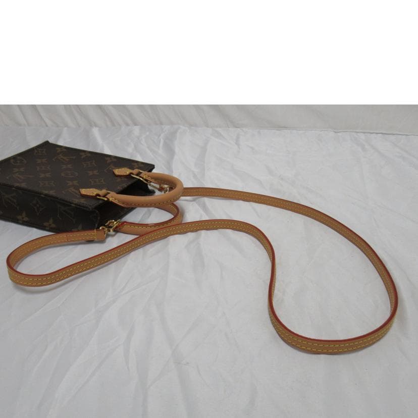 LOUIS VUITTON Louis Vuitton Petite Sac Plat Monogram M81295 SP0*** AB Rank 6