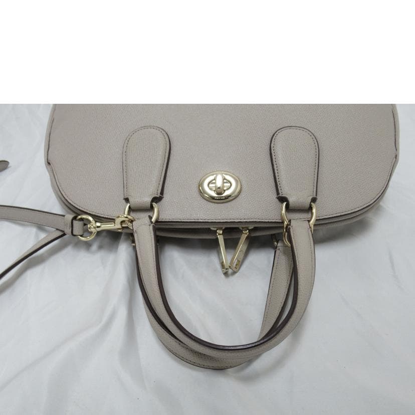 COACH 2-Way Bag Leather 34939 A15** A Grade 63 6