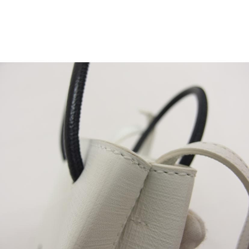 BALENCIAGA Balenciaga Shopping Phone Folder 2-Way Bag White 59386 Rank A 18 13
