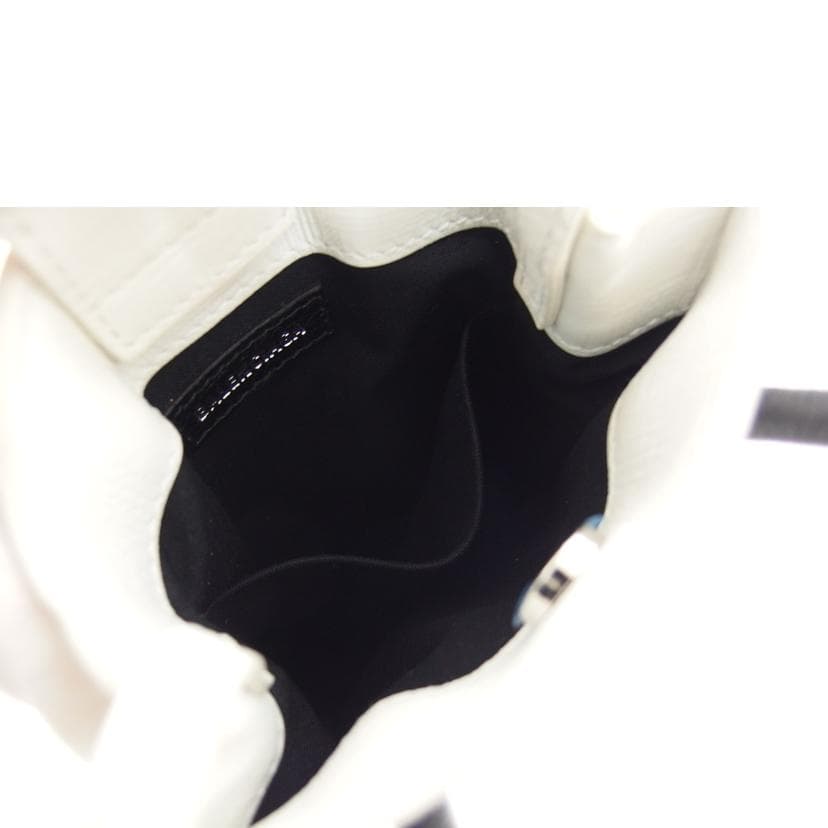 BALENCIAGA Balenciaga Shopping Phone Folder 2-Way Bag White 59386 Rank A 18 7