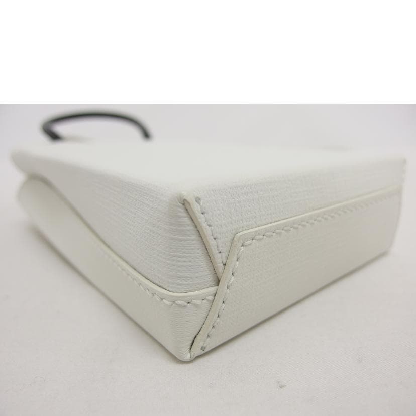 BALENCIAGA Balenciaga Shopping Phone Folder 2-Way Bag White 59386 Rank A 18 9