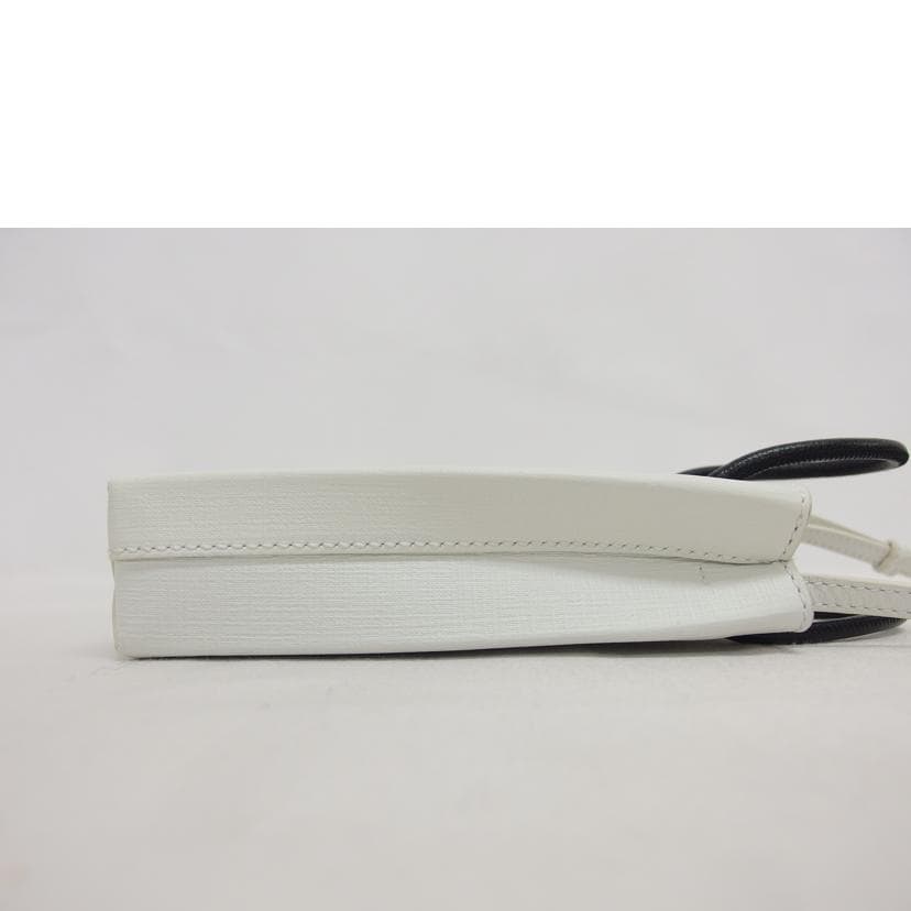 BALENCIAGA Balenciaga Shopping Phone Folder 2-Way Bag White 59386 Rank A 18 10