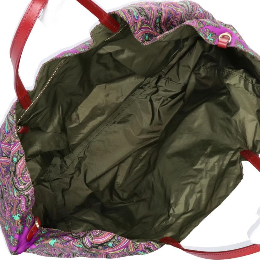ETRO Paisley Pattern Nylon Reversible Tote Bag Rank A 18Used 6