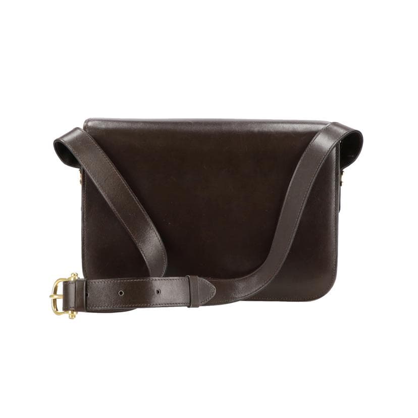 CELINE Vintage Macadam Buckle Leather Flap Shoulder AB Rank 24Used 3