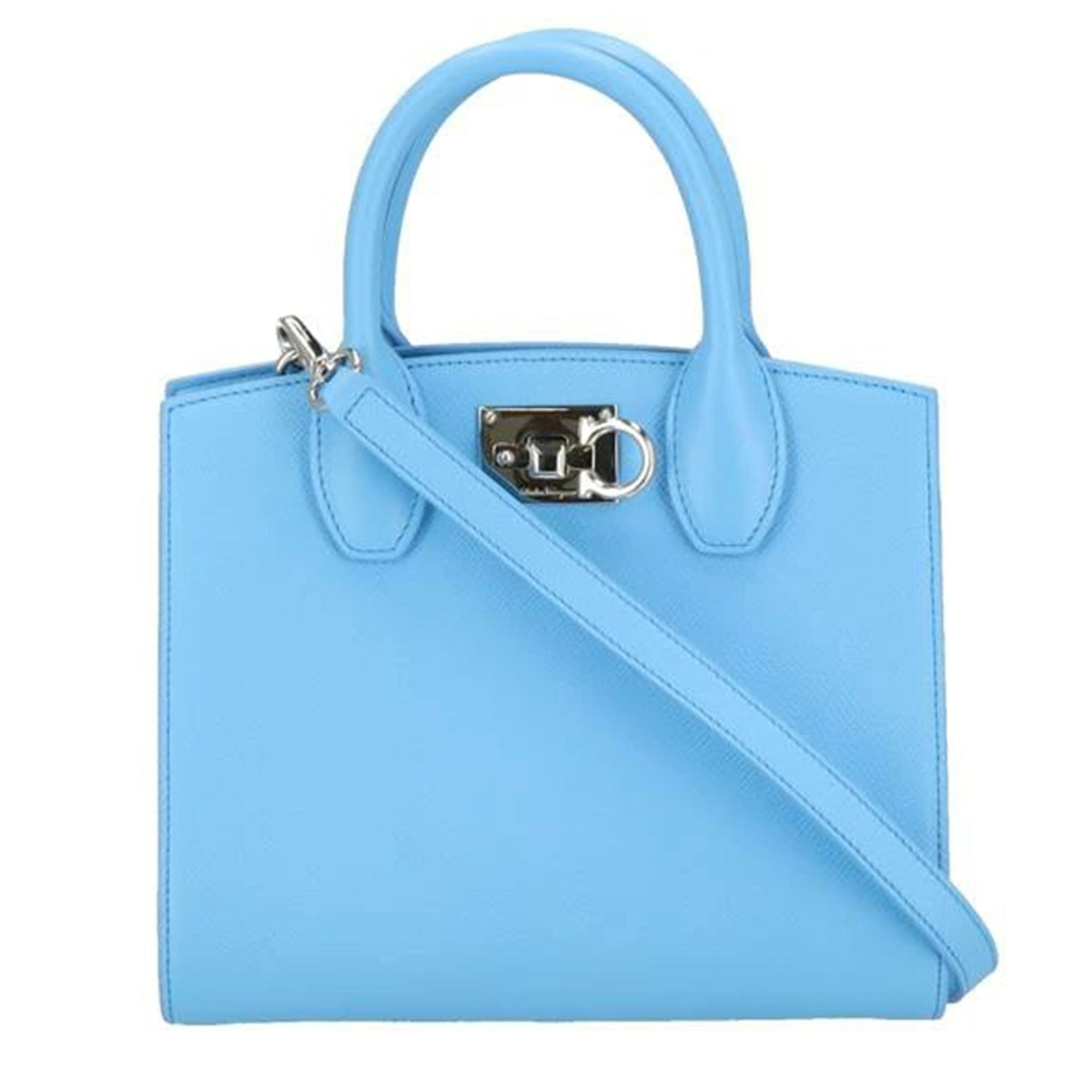 S. Ferragamo Salvatore Ferragamo Studio Box S Gancini Blue EZ21 1424 SA Rank 24 2