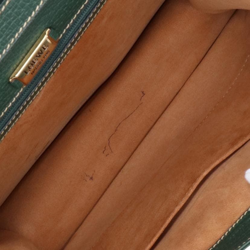 LOEWE Barcelona 2WAY Shoulder Bag Green AB Rank 24Used 8