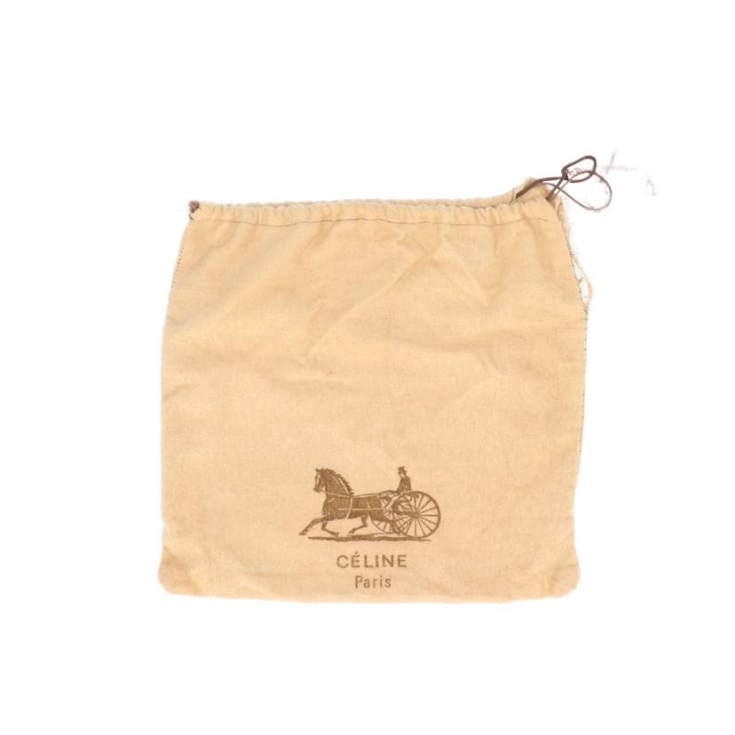 CELINE Carriage Hardware Buckle Flap Leather Shoulder Bag Brown AB Rank 24Used 7