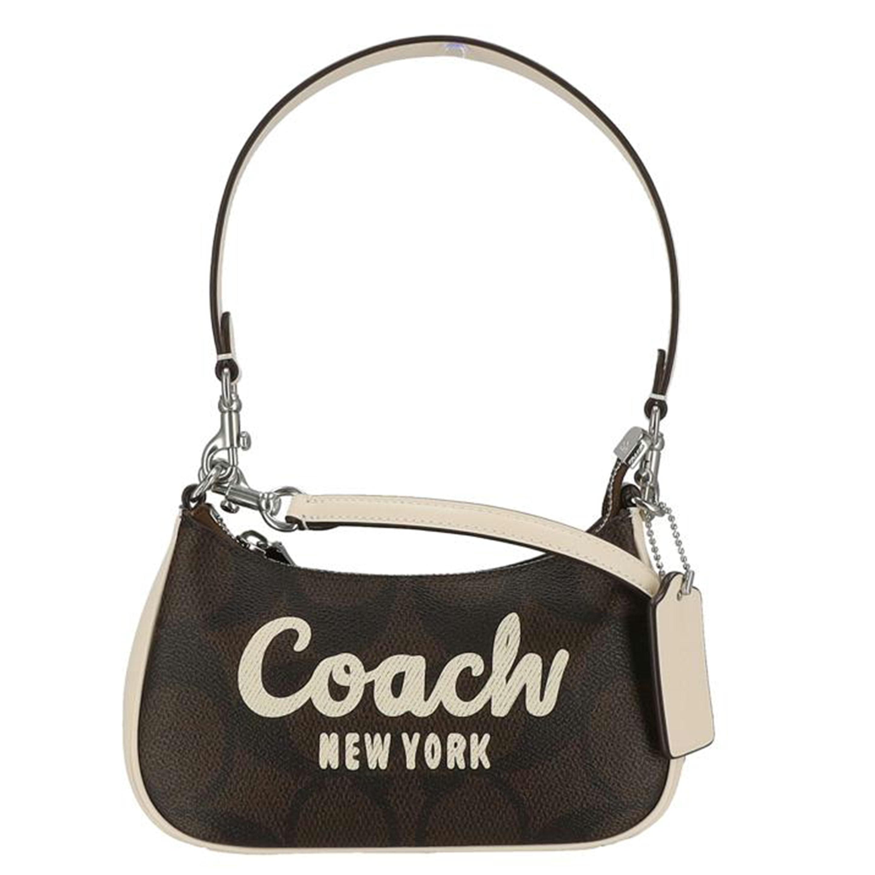 COACH Terry Mini Crossbody Shoulder Bag Signature Brown CY734 L24** Rank A 01 2
