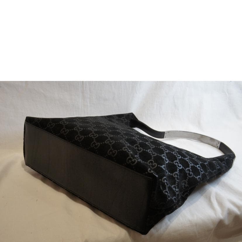 GUCCI GG Suede One Shoulder Black 001.3297 002*** A Rank 92Used 001.3297 4
