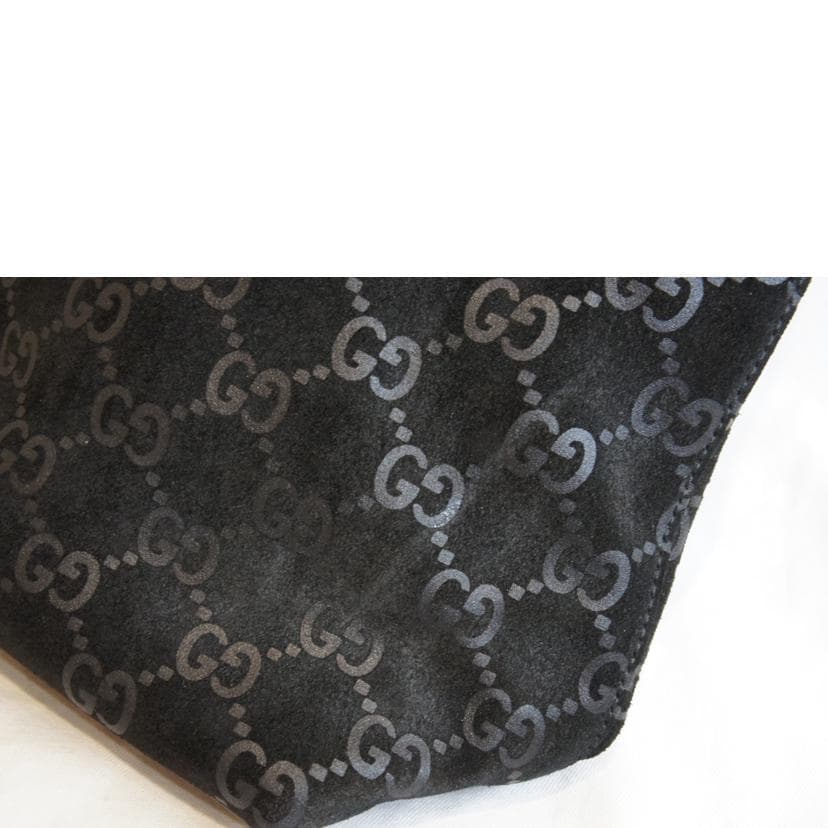 GUCCI GG Suede One Shoulder Black 001.3297 002*** A Rank 92Used 001.3297 8