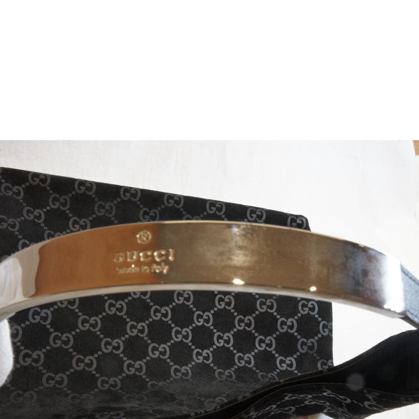 GUCCI GG Suede One Shoulder Black 001.3297 002*** A Rank 92Used 001.3297 9