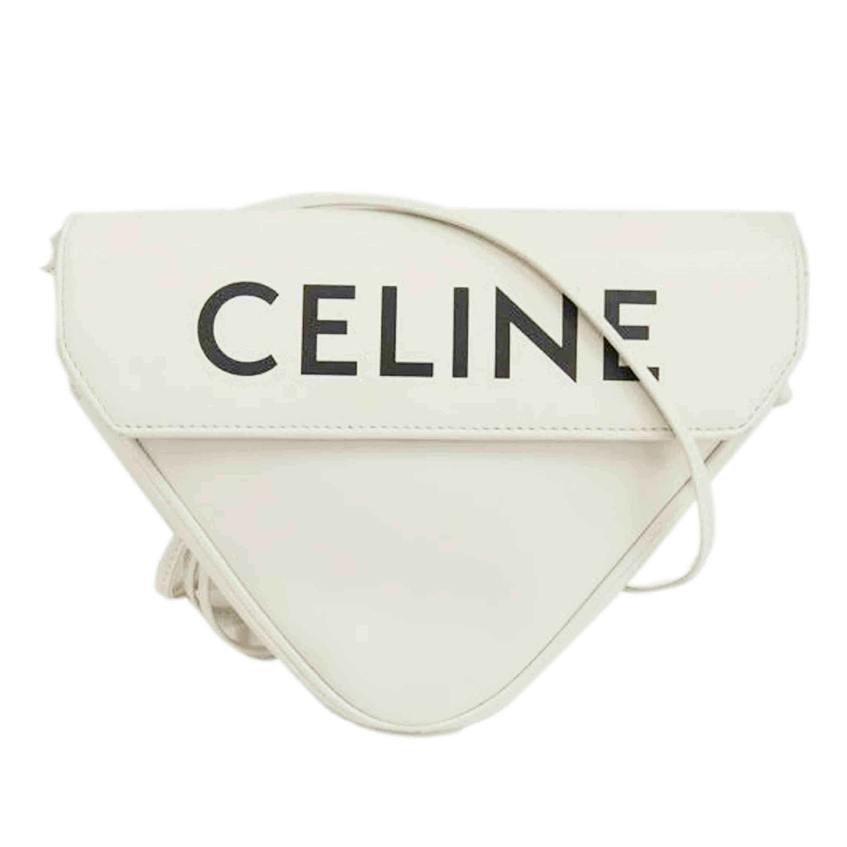 CELINE Celine Triangle Logo Shoulder A Rank 82 [Used] 2