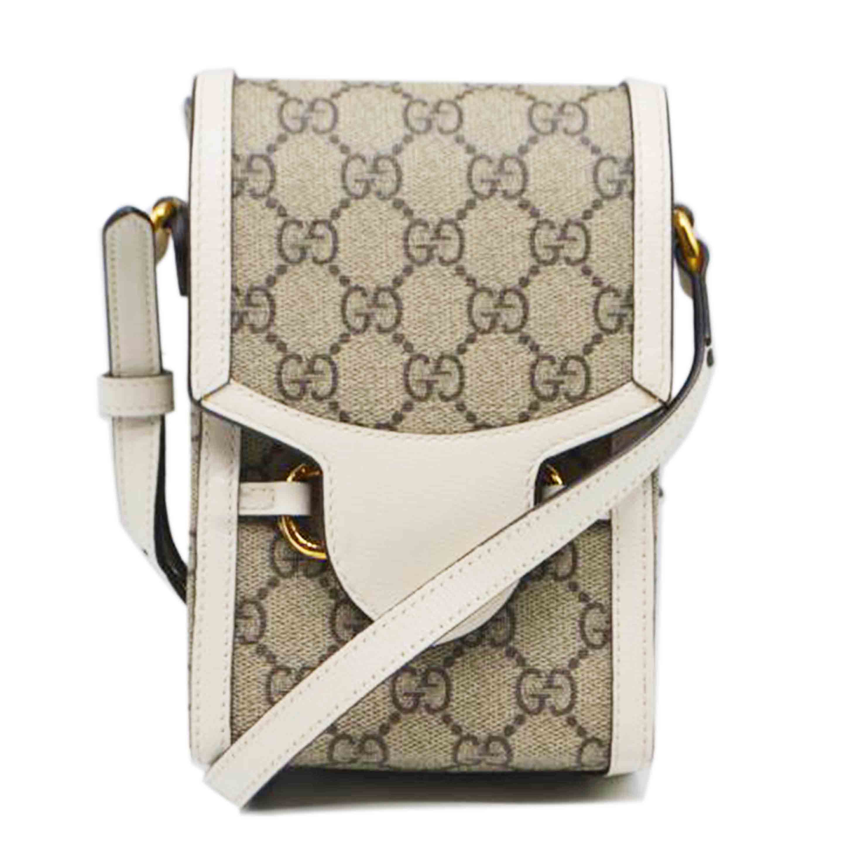 GUCCI GG Supreme Horsebit Mini Leather Shoulder Bag 625615 218* A Rank 89 2