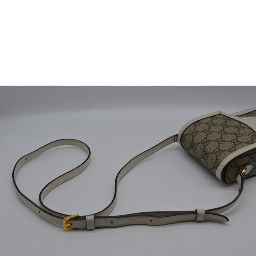 GUCCI GG Supreme Horsebit Mini Leather Shoulder Bag 625615 218* A Rank 89 4