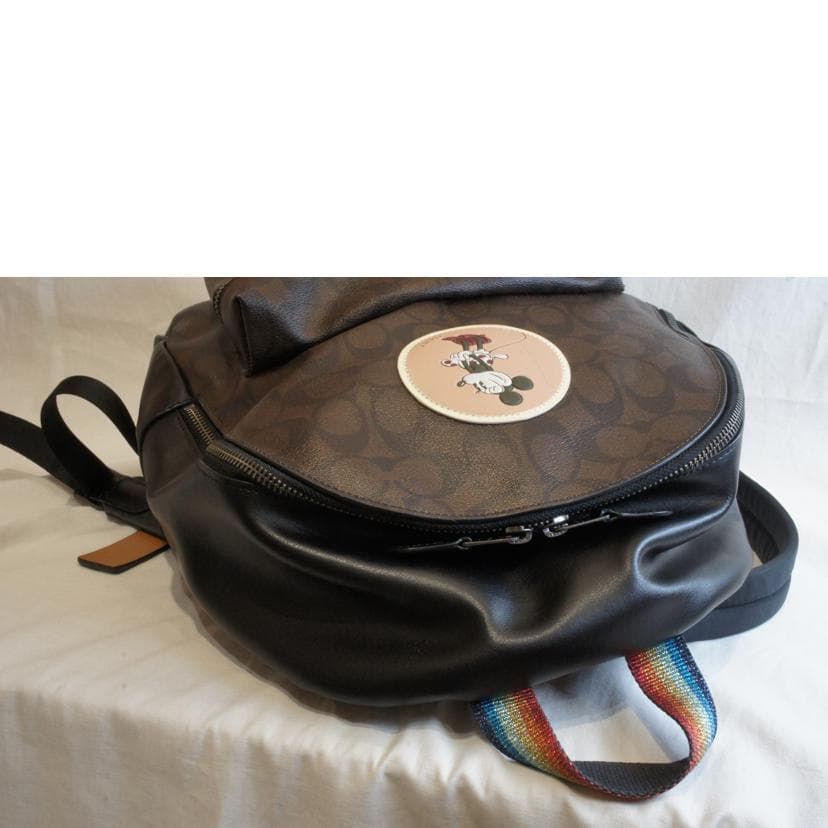 COACH Disney Collab PVC Signature Backpack F29355 A18** A Grade 92 5