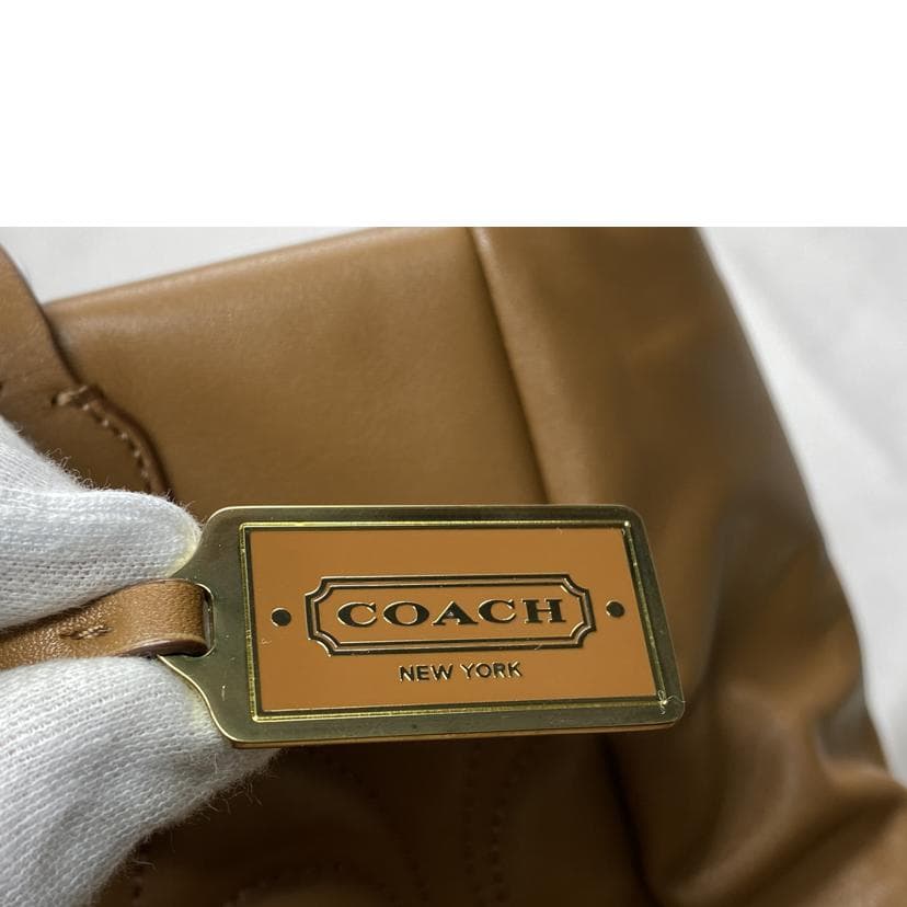 COACH Leather Turnlock Tote Bag 21237 J12** B Grade 52 11