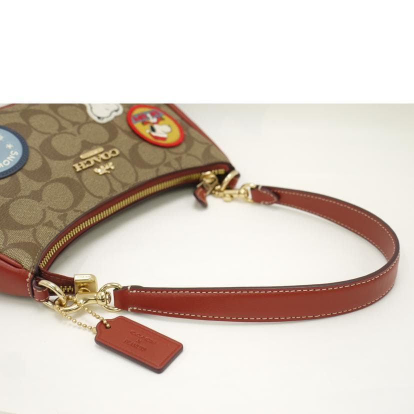 COACH Snoopy Collaboration Terry 2-way Shoulder Bag Brown CE848 H22** SA Rank 5