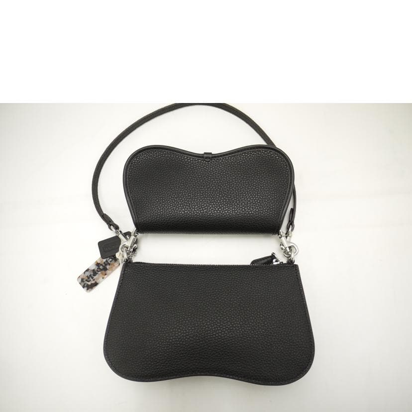COACH Wavy Double Pouch Shoulder Black CT381 M23** SA Grade 69 5