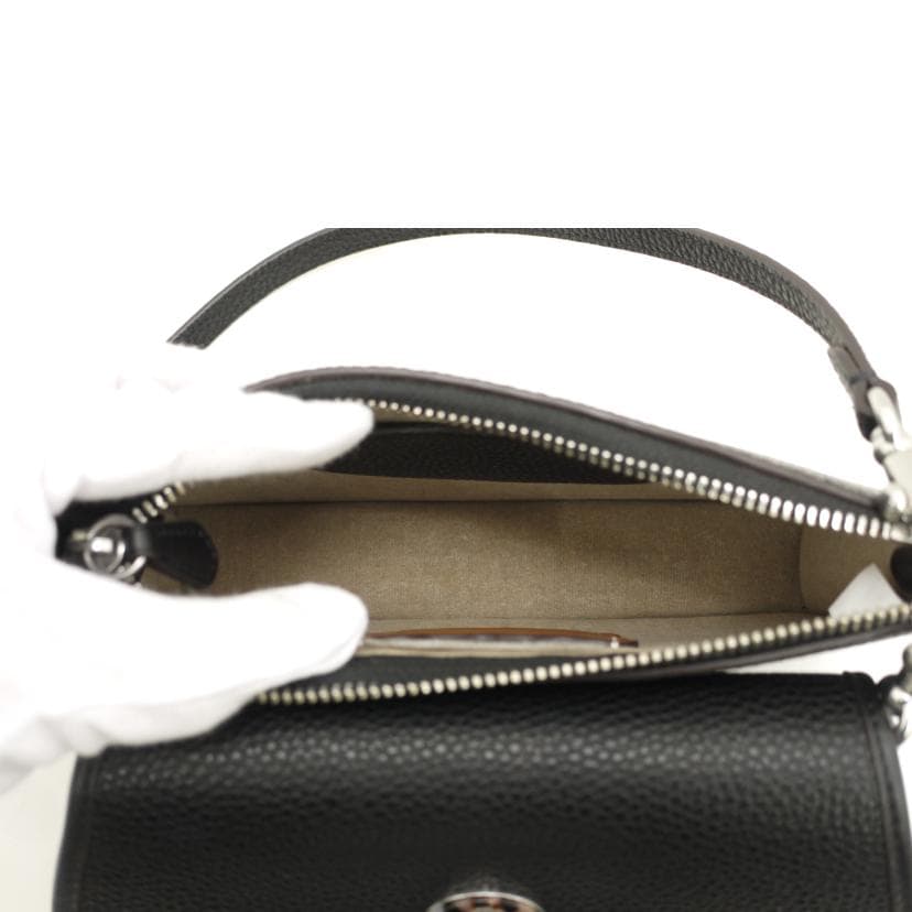 COACH Wavy Double Pouch Shoulder Black CT381 M23** SA Grade 69 6