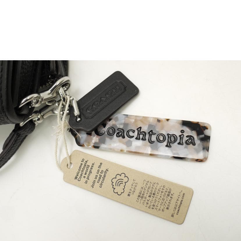 COACH Wavy Double Pouch Shoulder Black CT381 M23** SA Grade 69 8