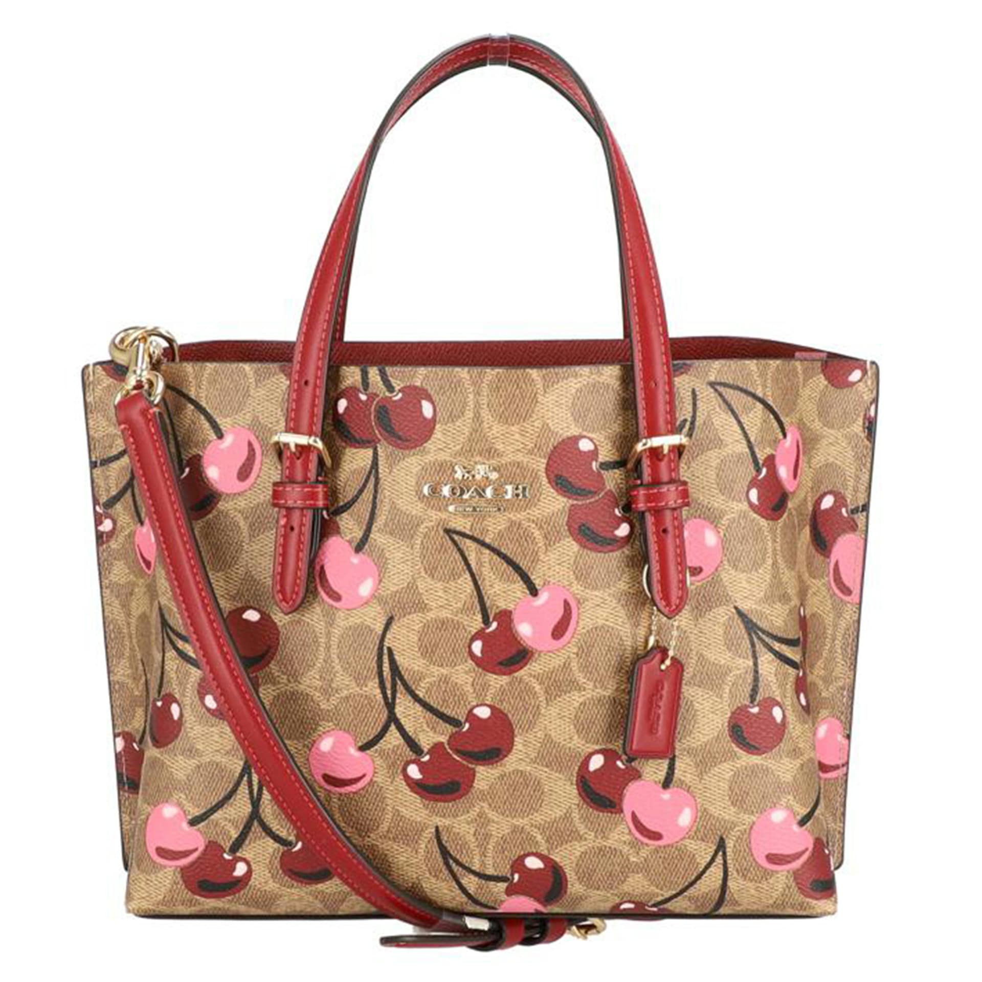 COACH Coach Mori Tote Bag 25 Signature Cherry Print CZ772 K24** A Rank 18Used 2
