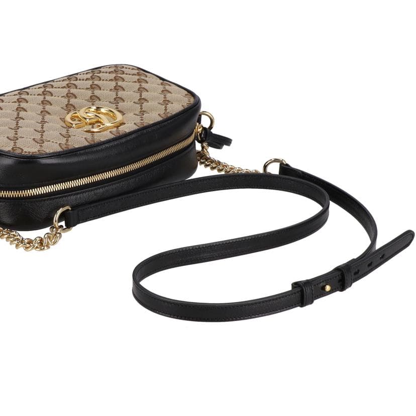 GUCCI GG Canvas x Leather Small Camera Bag 447632 486*** A Rank 91 [Used] 447632 5