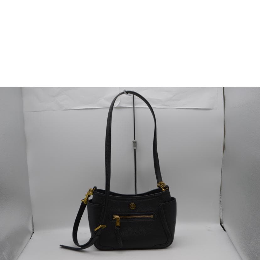 TORY BURCH Francis Pebble Leather Noir AB Rank 89 [Used] 2