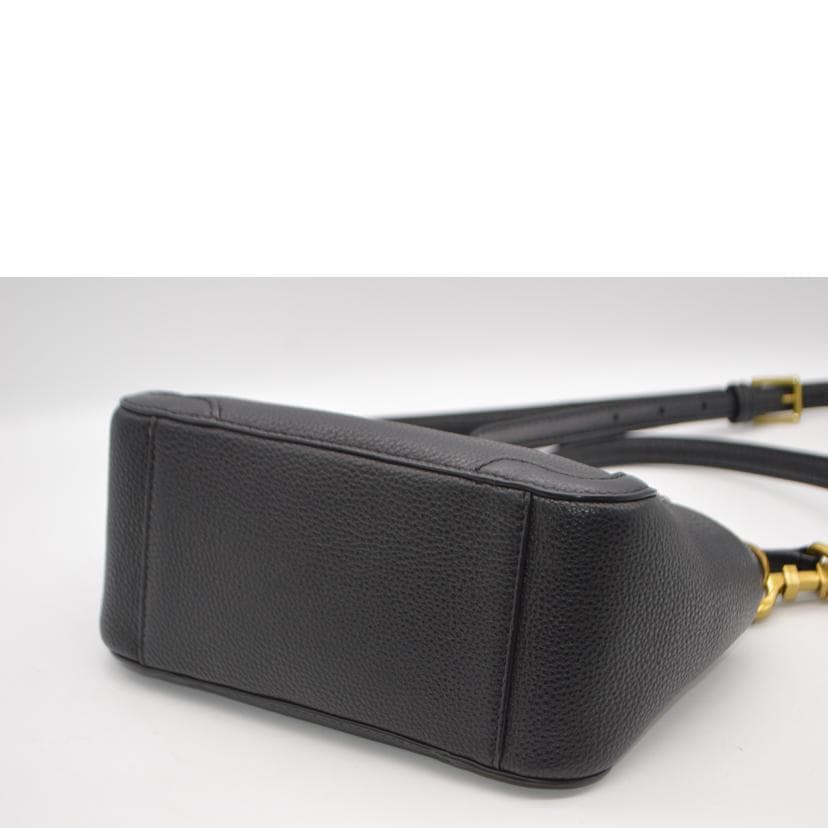 TORY BURCH Francis Pebble Leather Noir AB Rank 89 [Used] 4