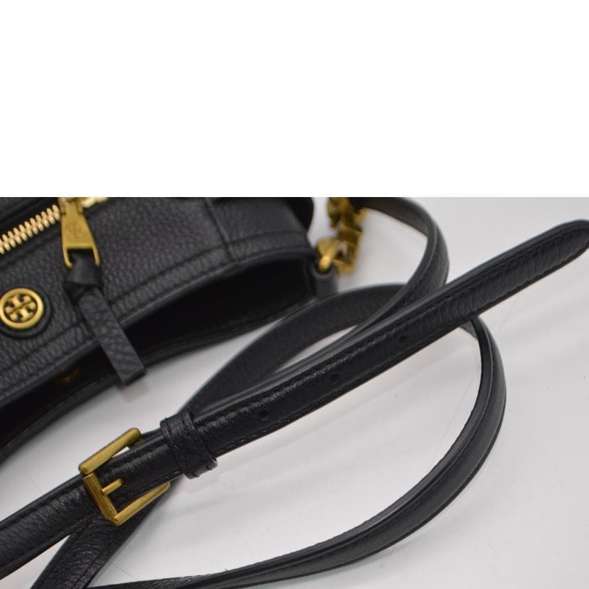TORY BURCH Francis Pebble Leather Noir AB Rank 89 [Used] 5