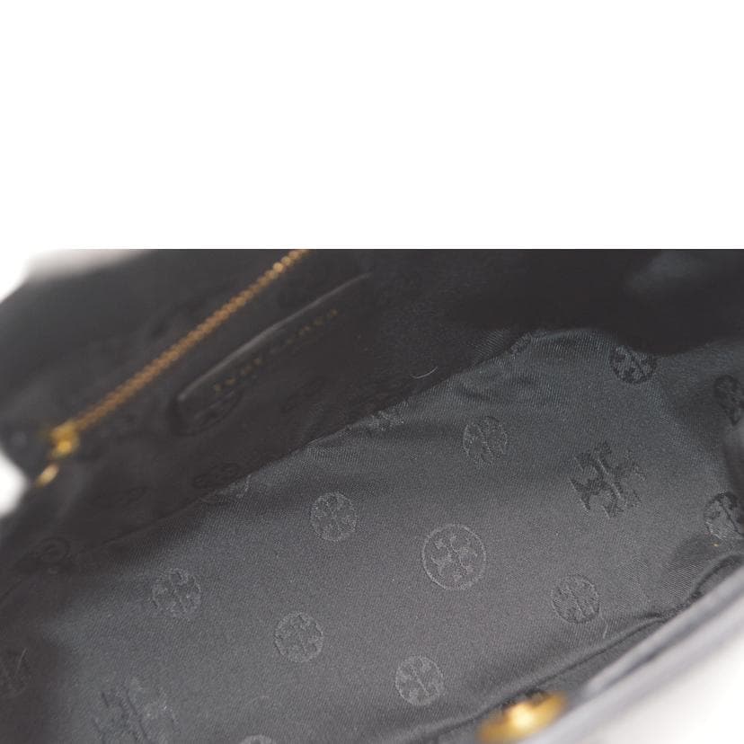 TORY BURCH Francis Pebble Leather Noir AB Rank 89 [Used] 6