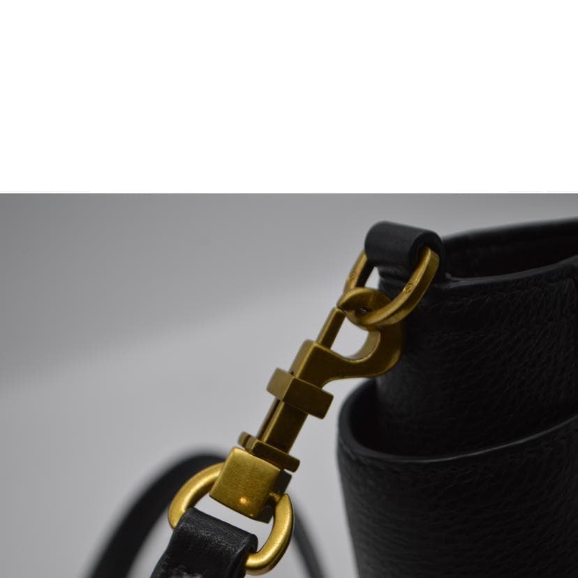 TORY BURCH Francis Pebble Leather Noir AB Rank 89 [Used] 9