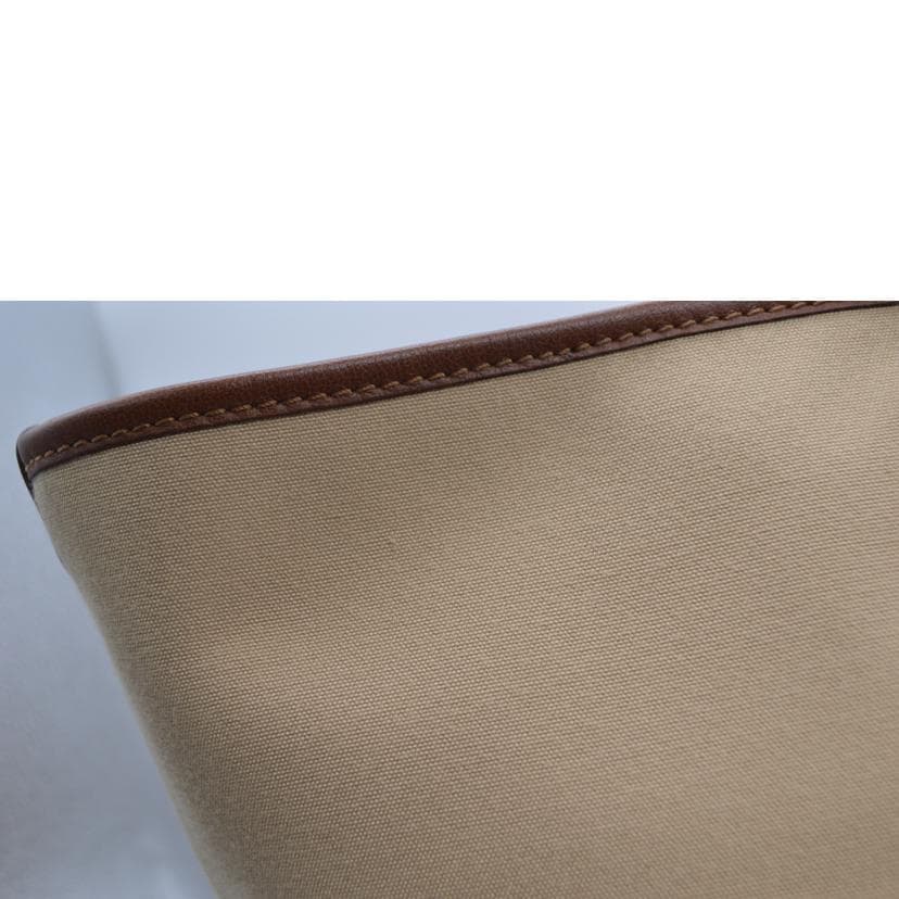 BURBERRY Horse Logo Canvas Leather Tote Beige ZAE07-204-40 Rank A 89 [Used] 12
