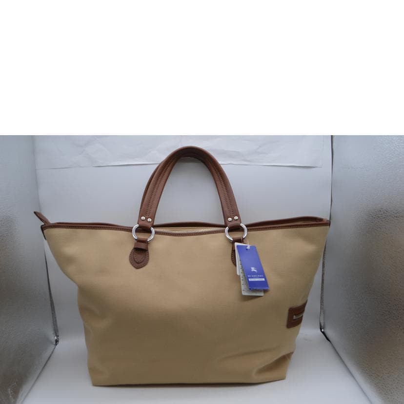 BURBERRY Horse Logo Canvas Leather Tote Beige ZAE07-204-40 Rank A 89 [Used] 3