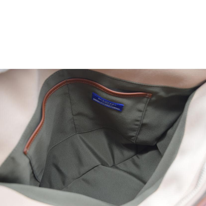 BURBERRY Horse Logo Canvas Leather Tote Beige ZAE07-204-40 Rank A 89 [Used] 8