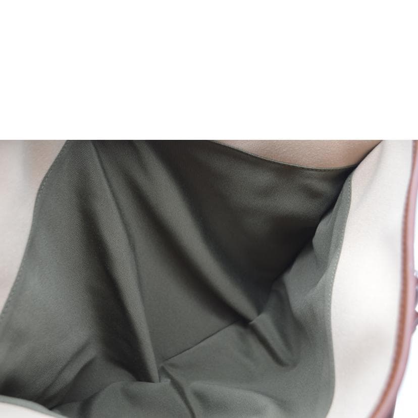 BURBERRY Horse Logo Canvas Leather Tote Beige ZAE07-204-40 Rank A 89 [Used] 9