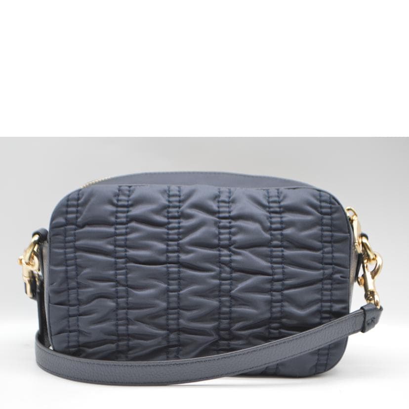 COACH Coach Court Rusing Shirring Nylon Leather Shoulder C4095 F21** SA Rank 3