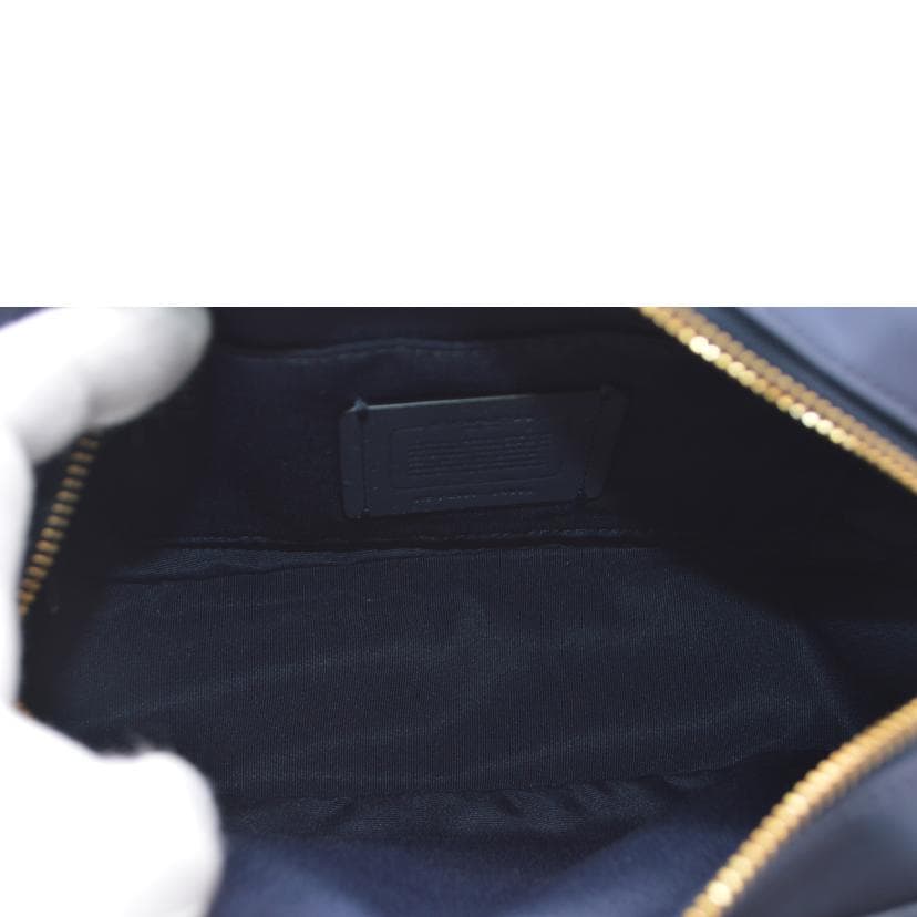 COACH Coach Court Rusing Shirring Nylon Leather Shoulder C4095 F21** SA Rank 6