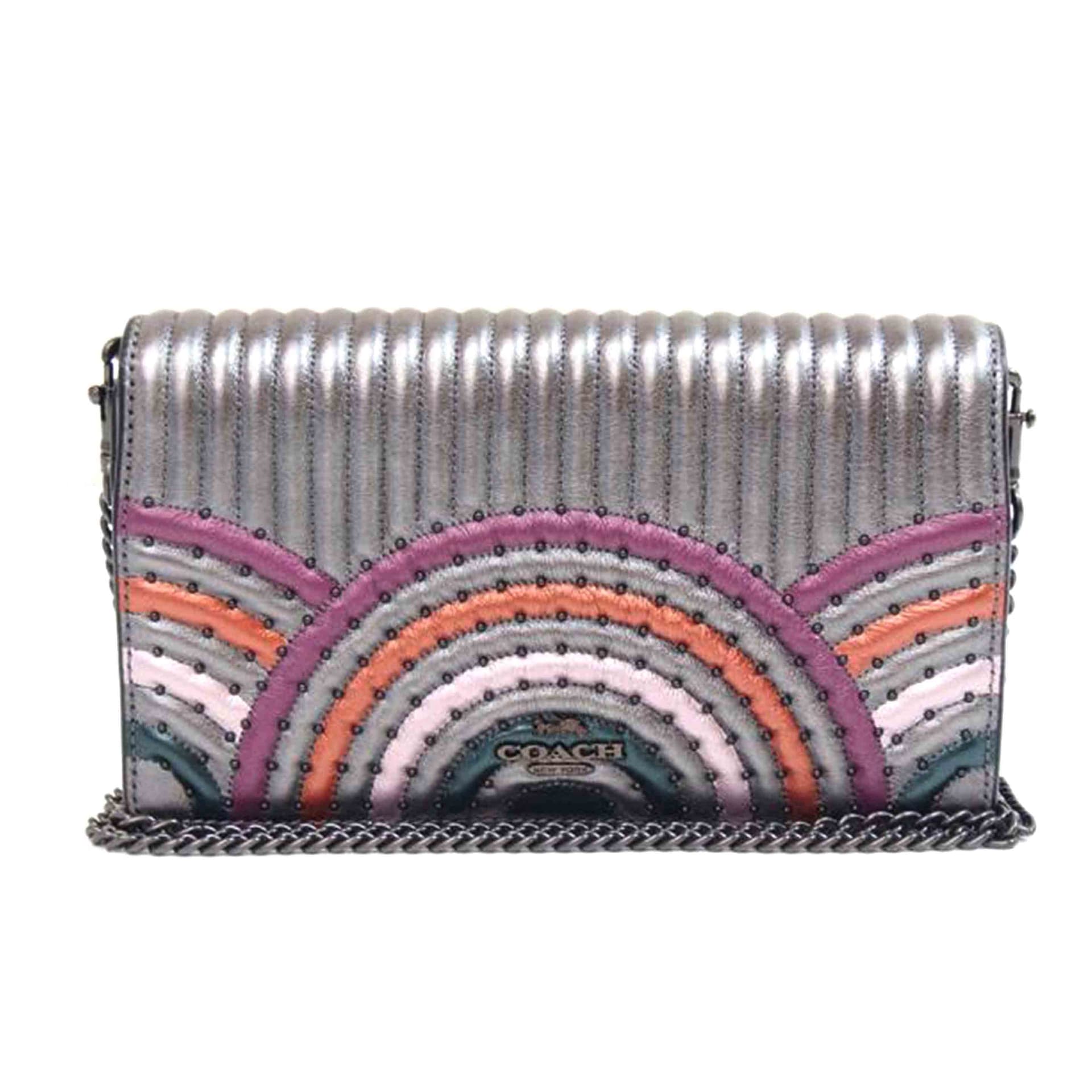 COACH Carry Fold-Over Chain Shoulder Bag 38918 G18** Grade A 71 [Used] 38918 2