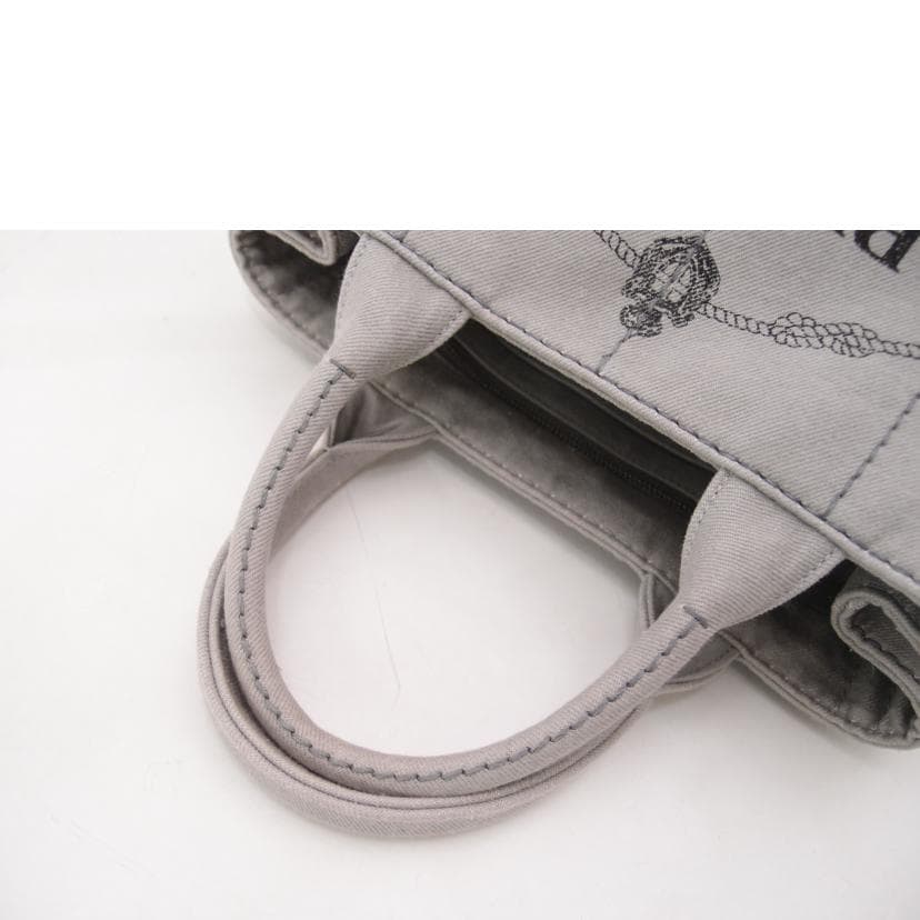 PRADA Canapa 2-Way Tote Gray 180 Grade A 69 [Used] 180 5