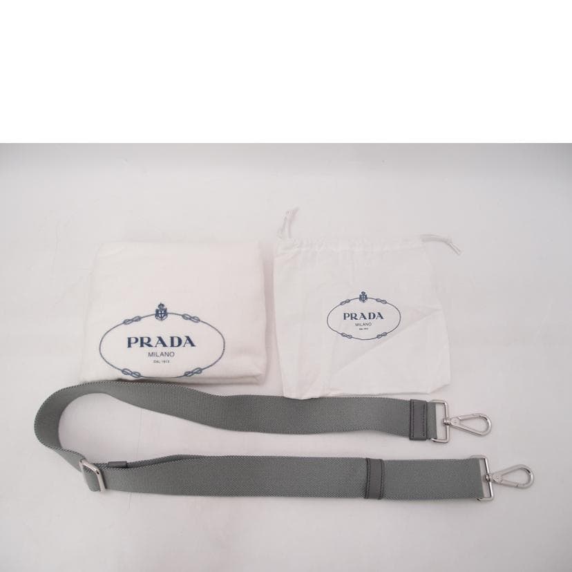 PRADA Canapa 2-Way Tote Gray 180 Grade A 69 [Used] 180 7